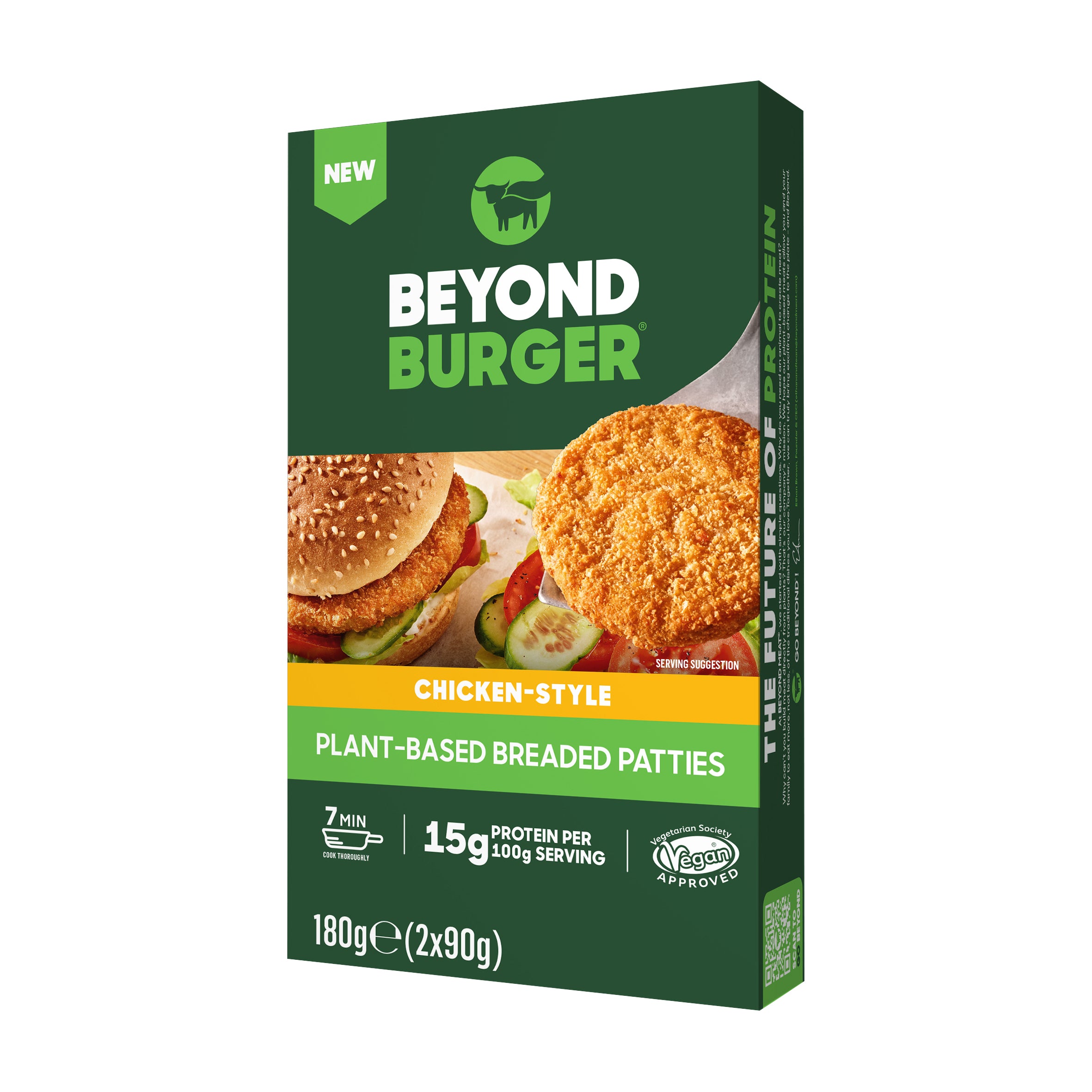 Panierowany roślinny burger inspirowany kurczakiem | Produkt głęboko mrożony