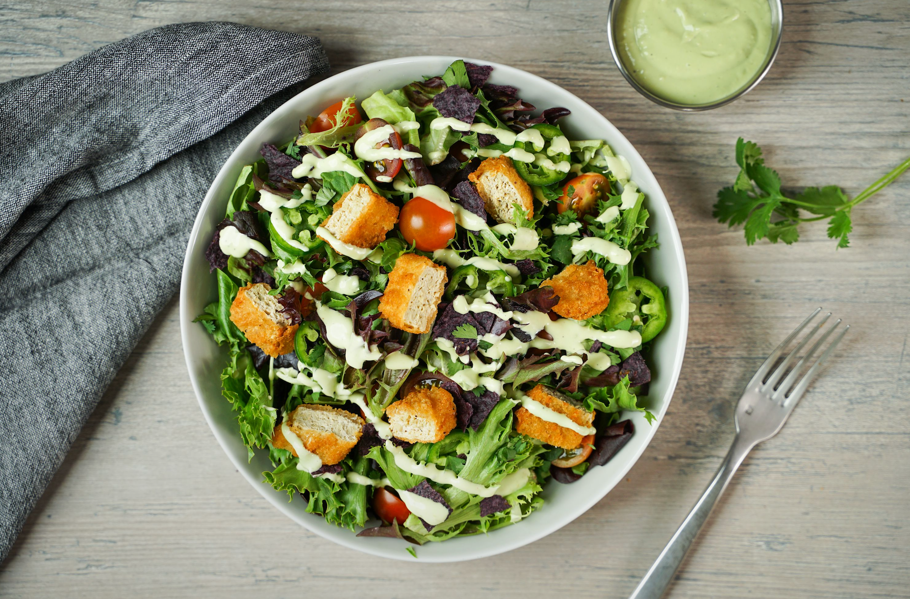 Panierowany roślinny burger inspirowany kurczakiem | Produkt głęboko mrożony