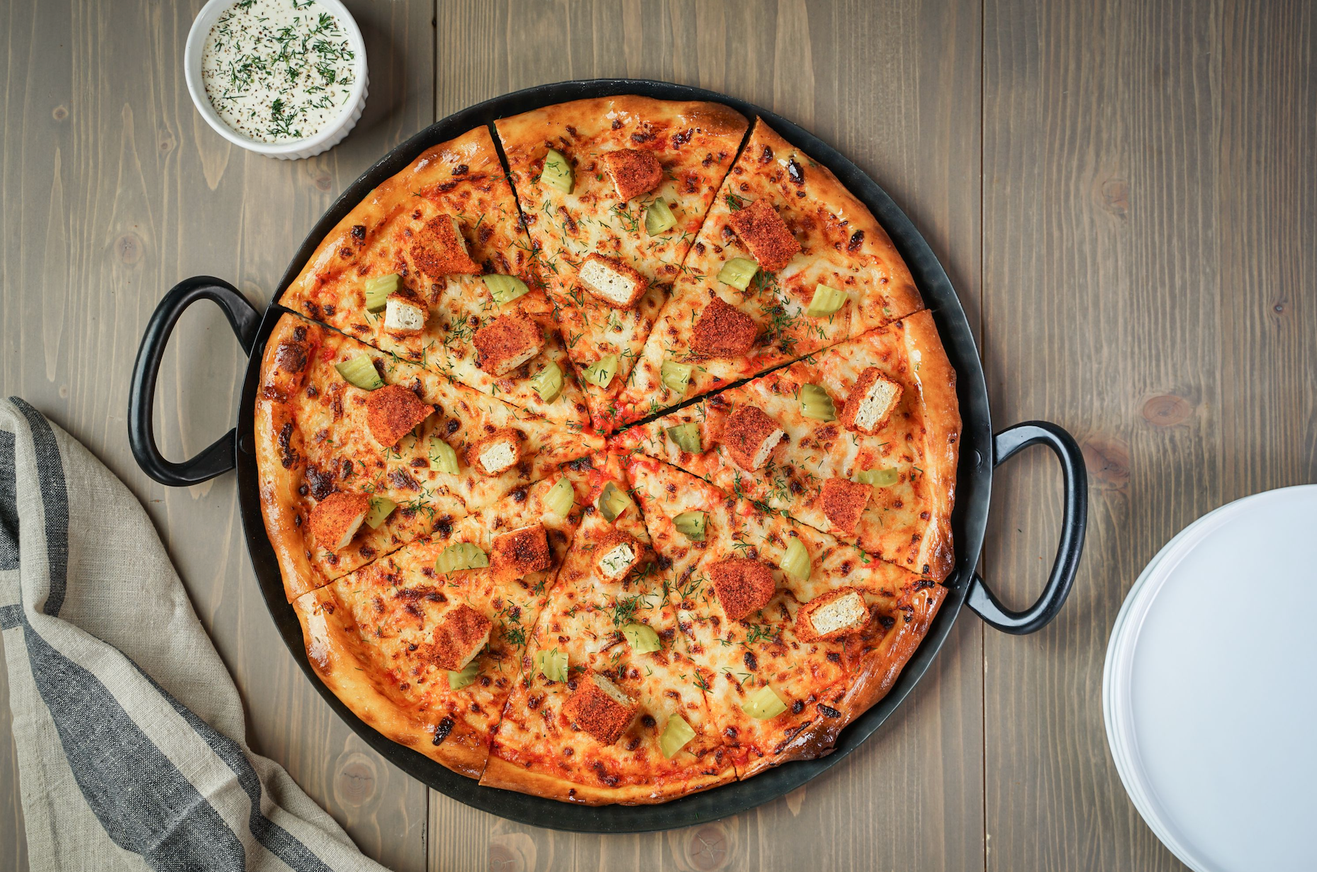 Panierowany roślinny burger inspirowany kurczakiem | Produkt głęboko mrożony